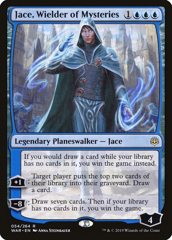 This Is An Image Of The Magic The Gathering Card Jace, Wielder of Mysteries From The Set War of the Spark - Designed By Artist Anna Steinbauer