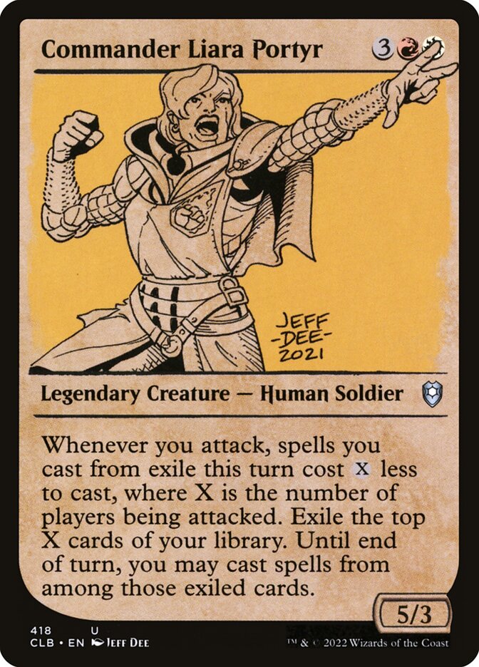 This Is An Image Of The Magic The Gathering Card Commander Liara Portyr From The Set Commander Legends: Battle for Baldur's Gate - Designed By Artist David Rapoza