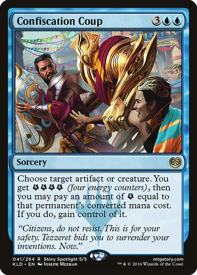This Is An Image Of The Magic The Gathering Card Confiscation Coup From The Set Kaladesh - Designed By Artist Joseph Meehan