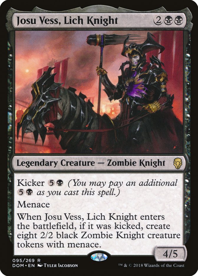This Is An Image Of The Magic The Gathering Card Josu Vess, Lich Knight From The Set March of the Machine Commander - Designed By Artist Tyler Jacobson