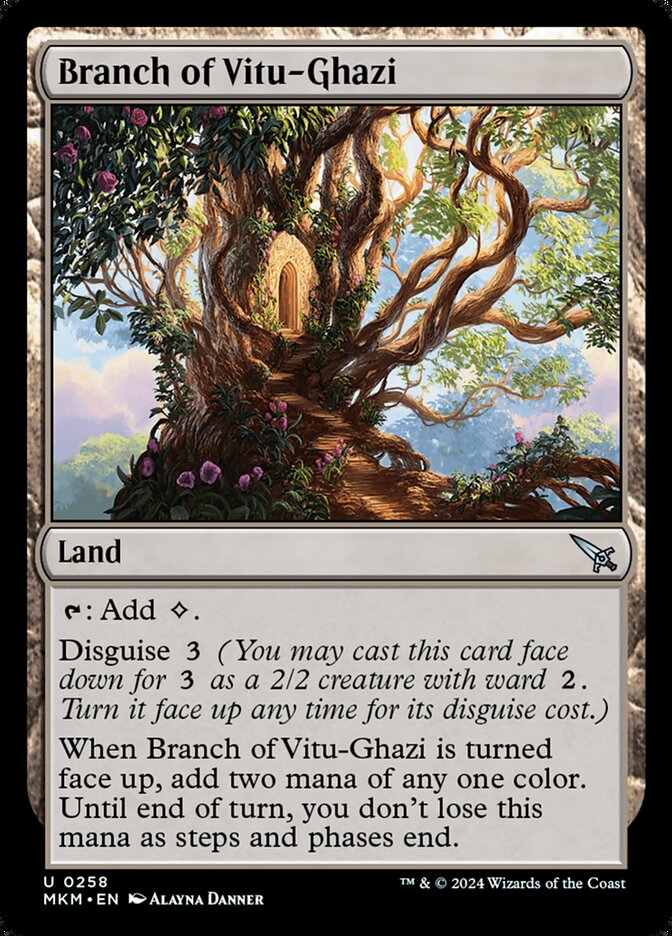 This Is An Image Of The Magic The Gathering Card Branch of Vitu-Ghazi From The Set Murders at Karlov Manor - Designed By Artist Alayna Danner