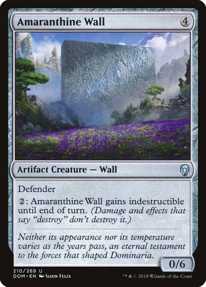 This Is An Image Of The Magic The Gathering Card Amaranthine Wall From The Set Dominaria - Designed By Artist Jason Felix