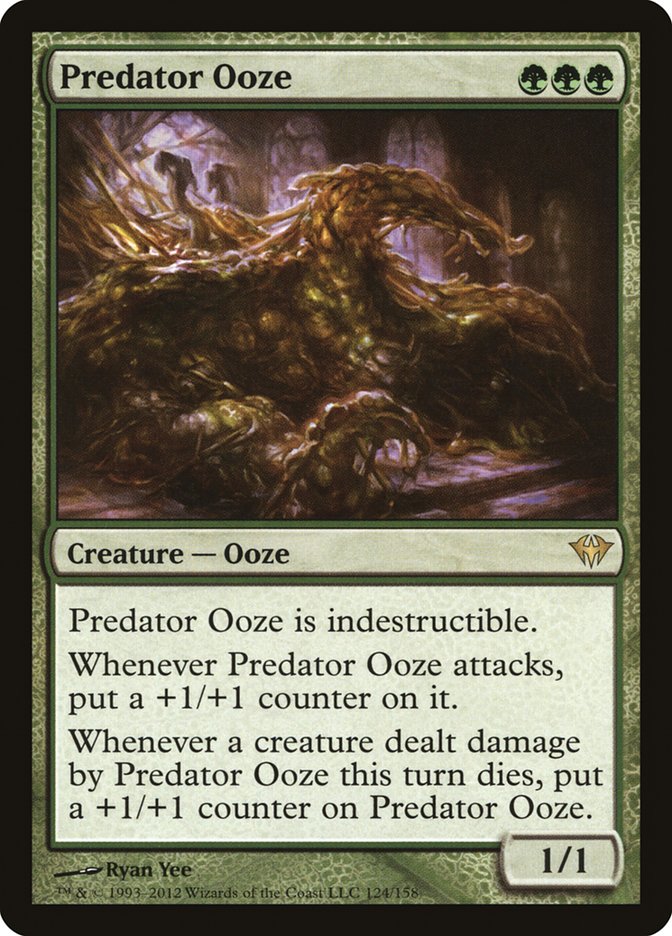 This Is An Image Of The Magic The Gathering Card Predator Ooze From The Set Foundations - Designed By Artist Ryan Yee