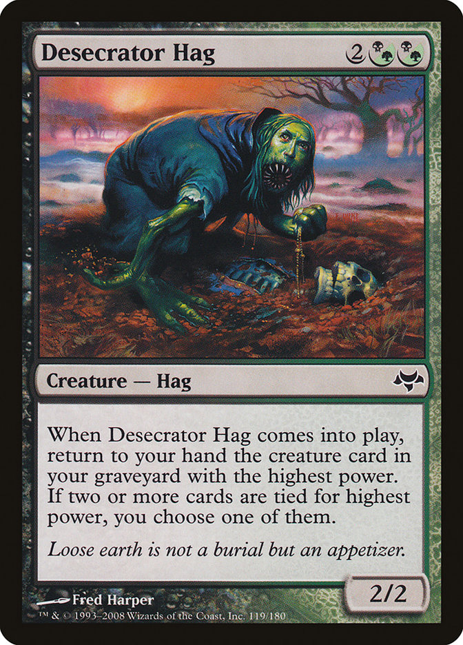 This Is An Image Of The Magic The Gathering Card Desecrator Hag From The Set Commander Anthology Volume II - Designed By Artist Fred Harper
