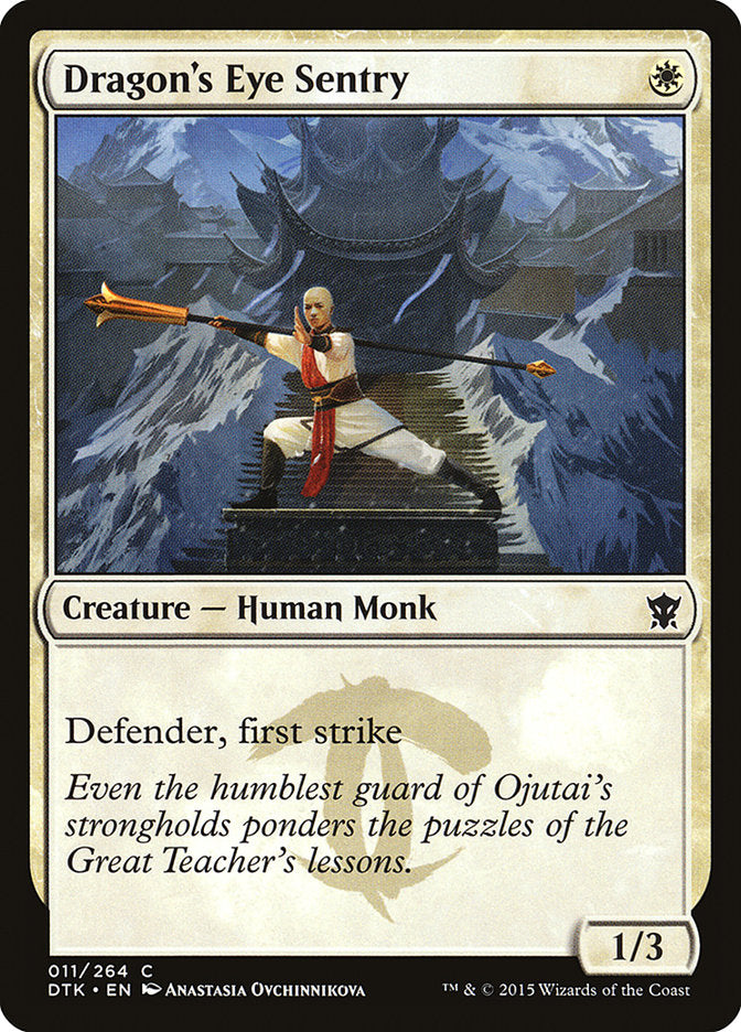 This Is An Image Of The Magic The Gathering Card Dragon's Eye Sentry From The Set Dragons of Tarkir - Designed By Artist Anastasia Ovchinnikova