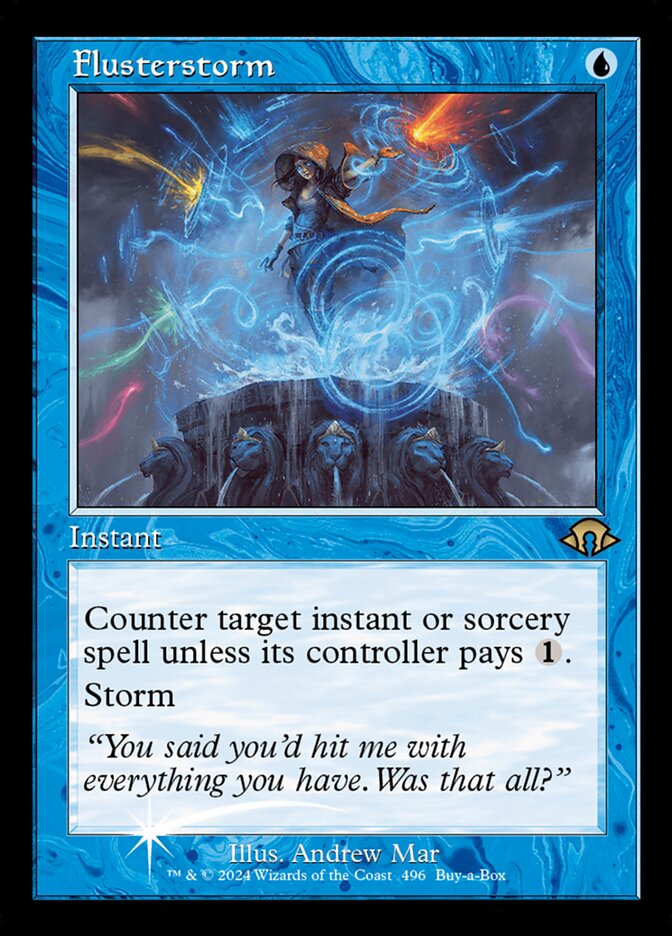 This Is An Image Of The Magic The Gathering Card Flusterstorm From The Set Iconic Masters - Designed By Artist Erica Yang