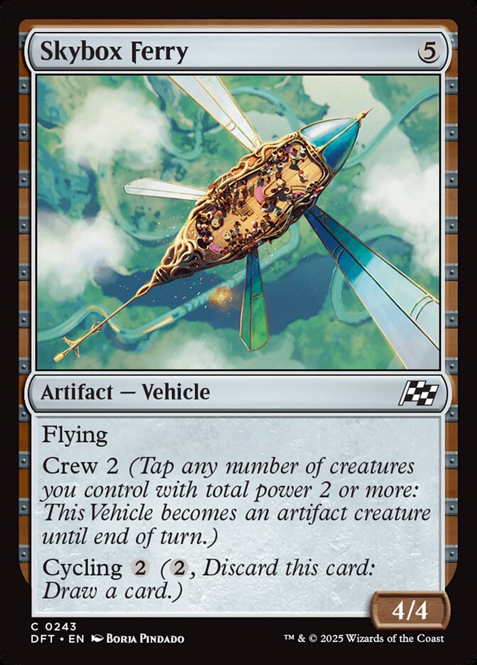 This Is An Image Of The Magic The Gathering Card Skybox Ferry From The Set Aetherdrift - Designed By Artist Borja Pindado