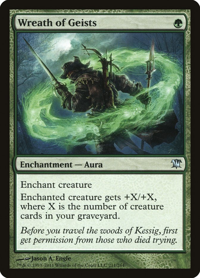 This Is An Image Of The Magic The Gathering Card Wreath of Geists From The Set Innistrad - Designed By Artist Jason A. Engle