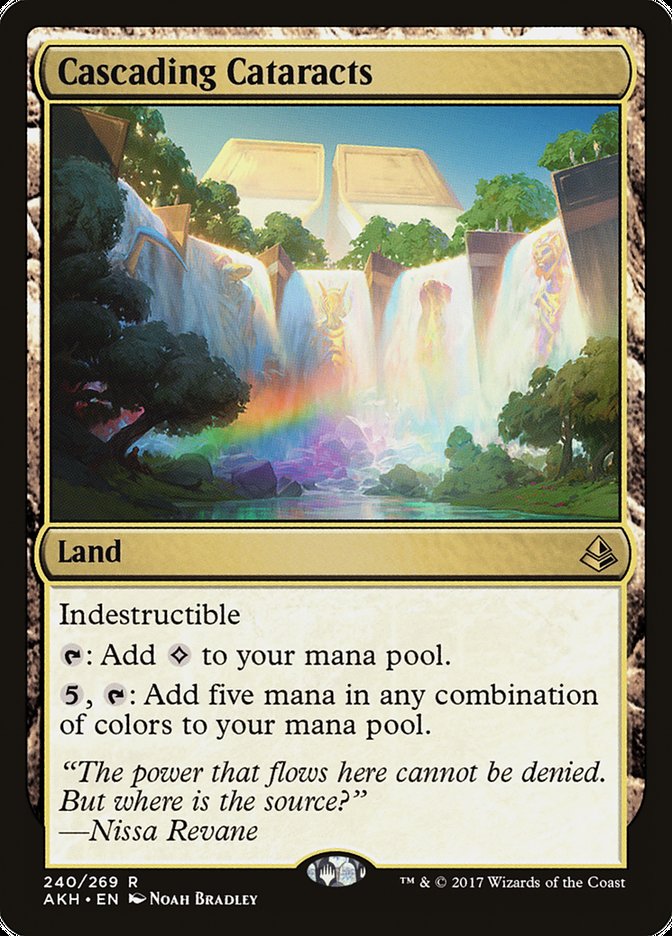 This Is An Image Of The Magic The Gathering Card Cascading Cataracts From The Set Dominaria United Commander - Designed By Artist Paul Scott Canavan