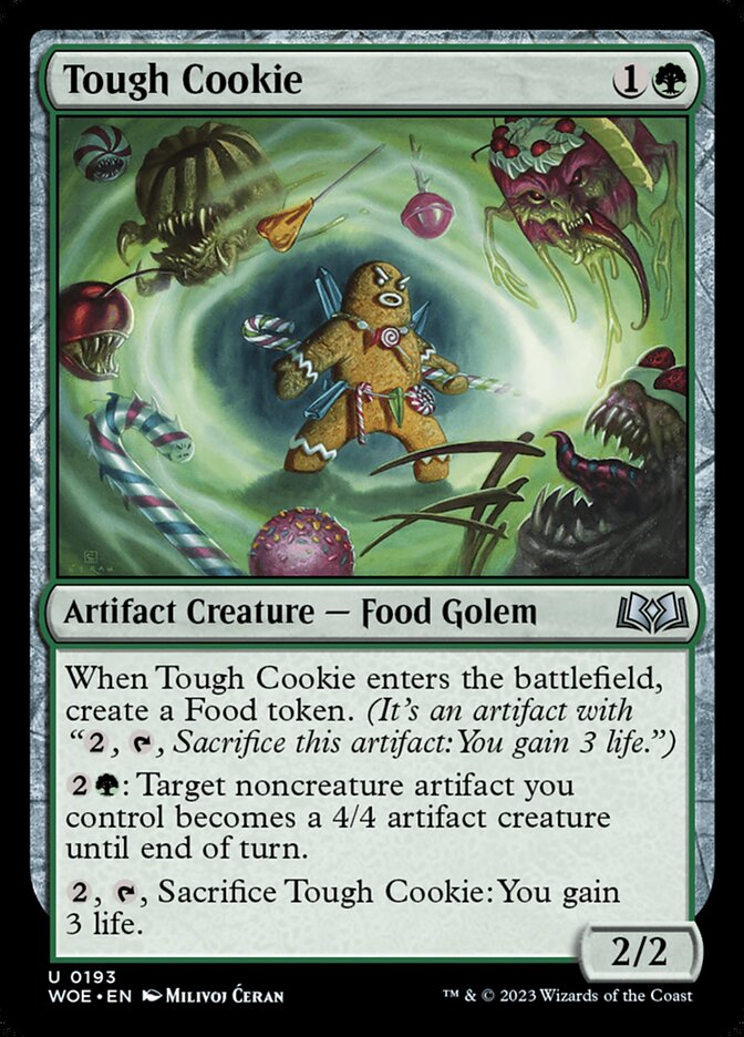This Is An Image Of The Magic The Gathering Card Tough Cookie From The Set Wilds of Eldraine - Designed By Artist Milivoj Ćeran