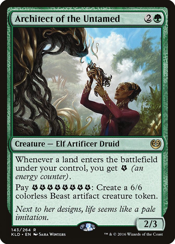 This Is An Image Of The Magic The Gathering Card Architect of the Untamed From The Set Kaladesh - Designed By Artist Sara Winters