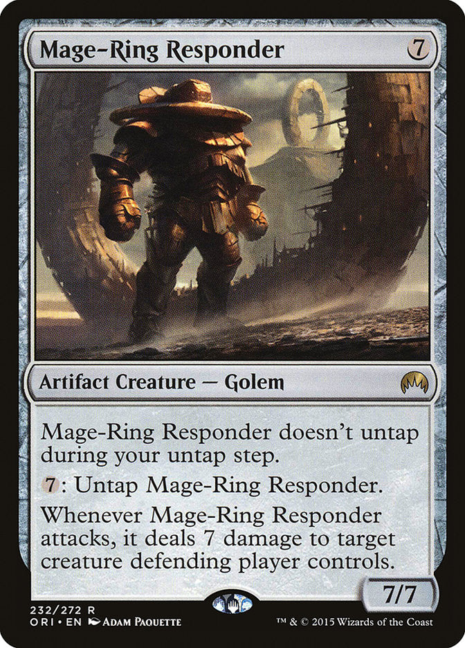 This Is An Image Of The Magic The Gathering Card Mage-Ring Responder From The Set Magic Origins - Designed By Artist Adam Paquette