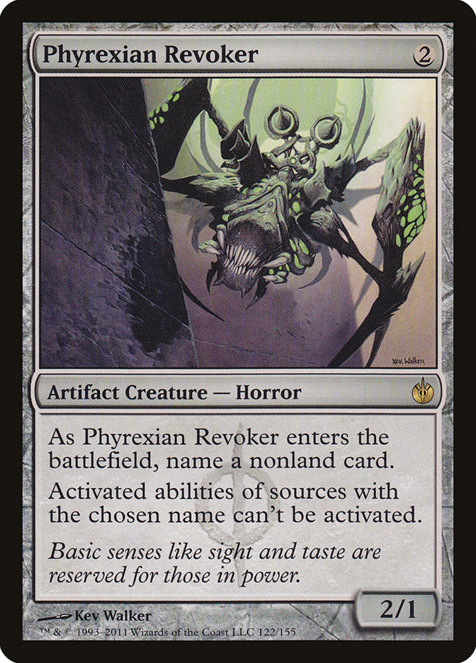 This Is An Image Of The Magic The Gathering Card Phyrexian Revoker From The Set Commander Legends: Battle for Baldur's Gate - Designed By Artist Kev Walker