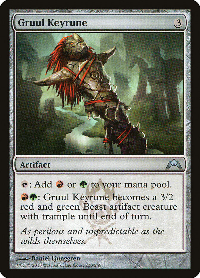 This Is An Image Of The Magic The Gathering Card Gruul Keyrune From The Set Gatecrash - Designed By Artist Daniel Ljunggren