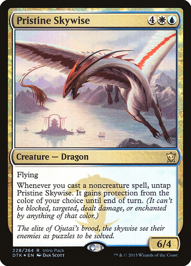 This Is An Image Of The Magic The Gathering Card Pristine Skywise From The Set Commander 2019 - Designed By Artist Adam Paquette