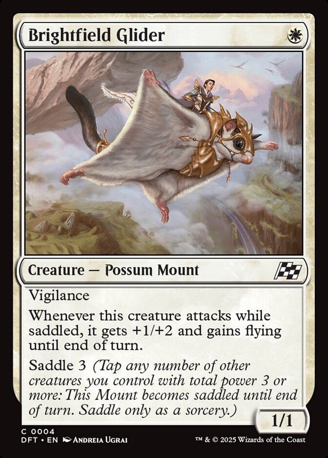 This Is An Image Of The Magic The Gathering Card Brightfield Glider From The Set Aetherdrift - Designed By Artist Andreia Ugrai