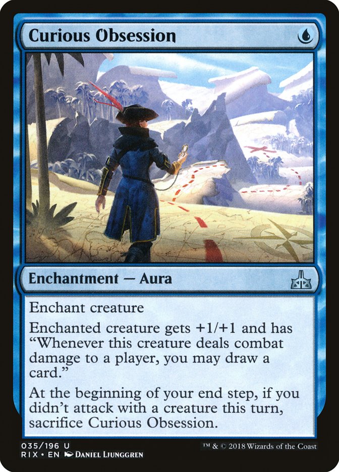 This Is An Image Of The Magic The Gathering Card Curious Obsession From The Set Jumpstart - Designed By Artist Daniel Ljunggren