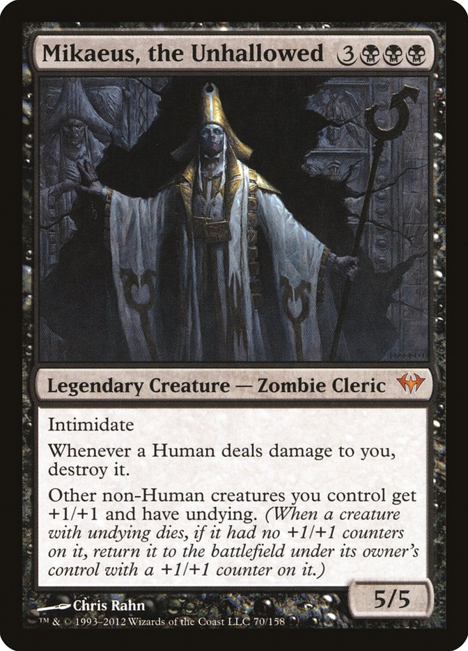 This Is An Image Of The Magic The Gathering Card Mikaeus, the Unhallowed From The Set Commander Masters - Designed By Artist Chris Rahn