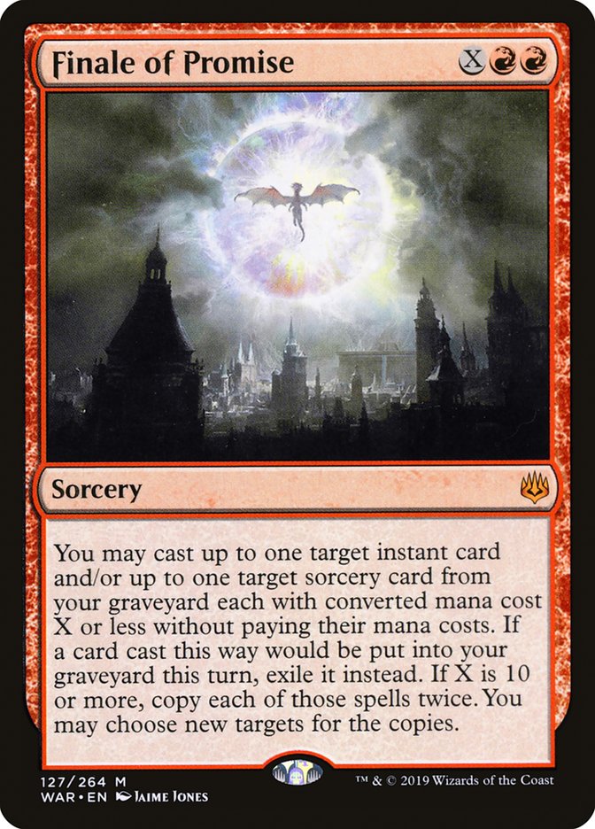 This Is An Image Of The Magic The Gathering Card Finale of Promise From The Set Outlaws of Thunder Junction Commander - Designed By Artist Jaime Jones