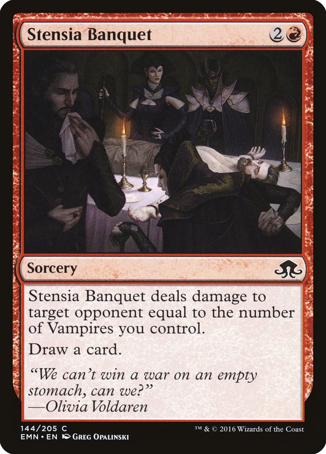 This Is An Image Of The Magic The Gathering Card Stensia Banquet From The Set Eldritch Moon - Designed By Artist Greg Opalinski