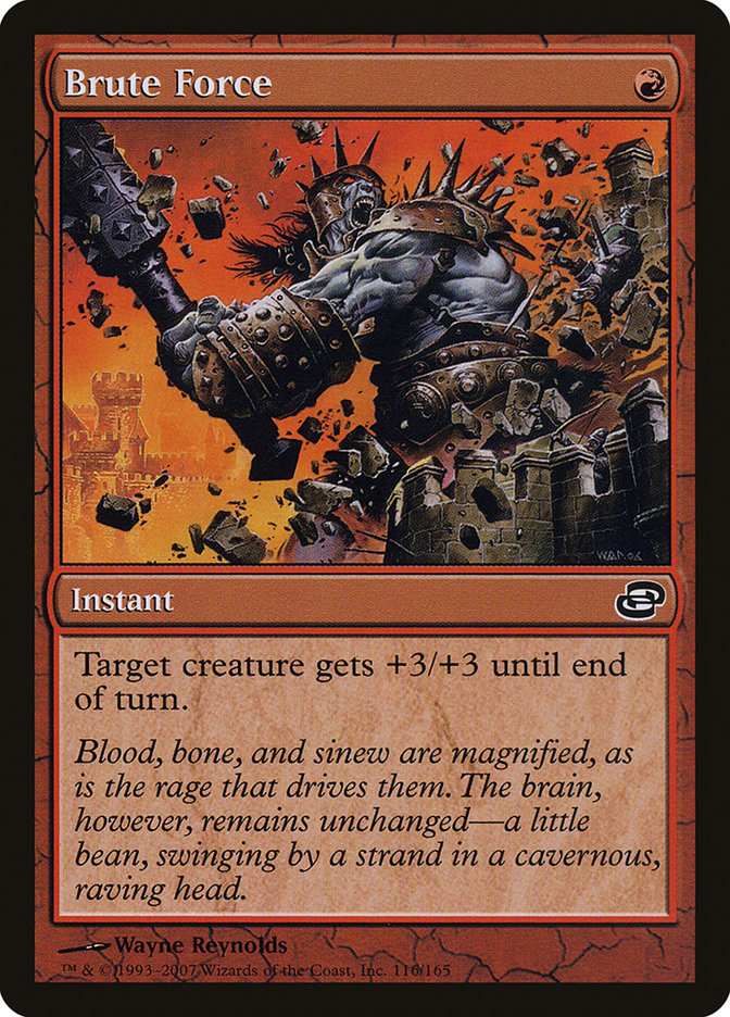 This Is An Image Of The Magic The Gathering Card Brute Force From The Set Time Spiral Remastered - Designed By Artist Wayne Reynolds
