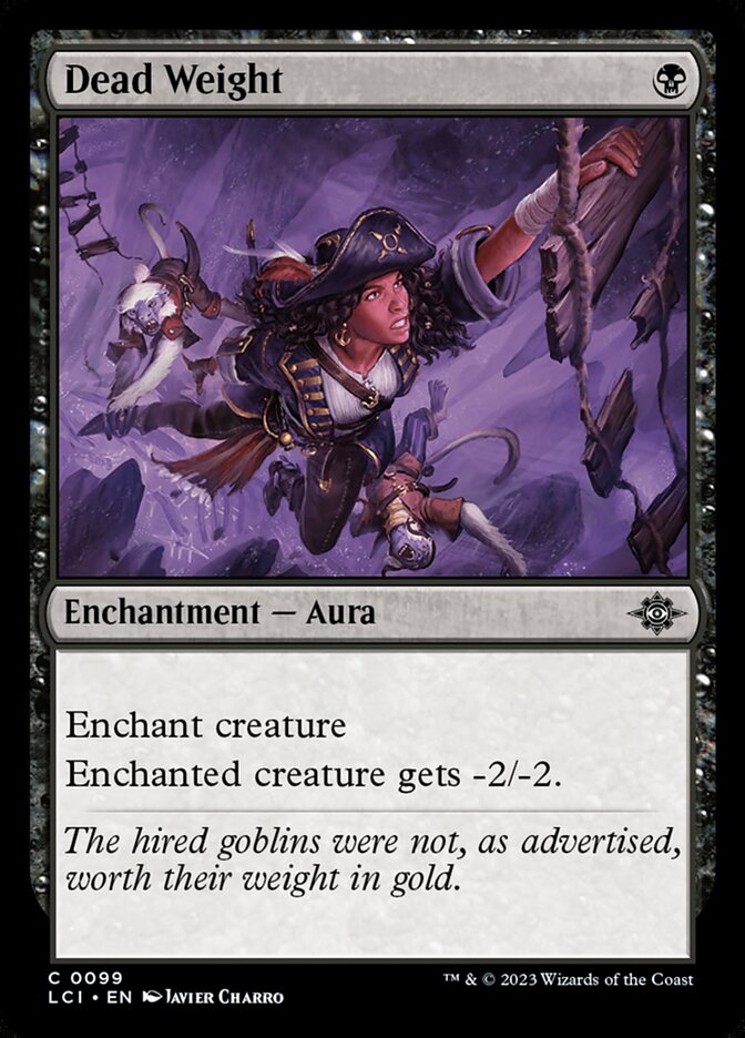 This Is An Image Of The Magic The Gathering Card Dead Weight From The Set The Lost Caverns of Ixalan - Designed By Artist Javier Charro