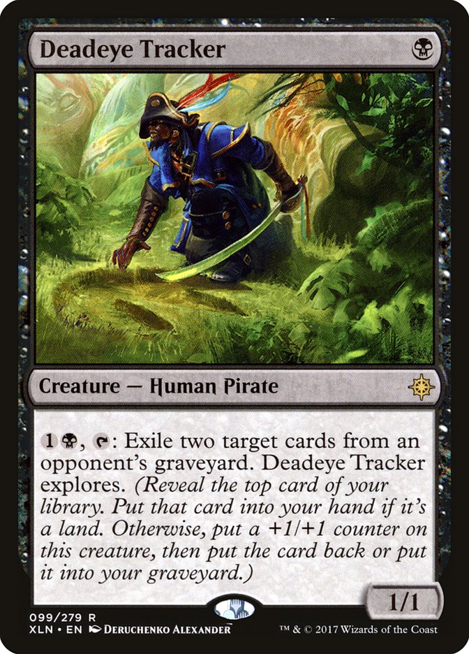 This Is An Image Of The Magic The Gathering Card Deadeye Tracker From The Set Ixalan - Designed By Artist Deruchenko Alexander