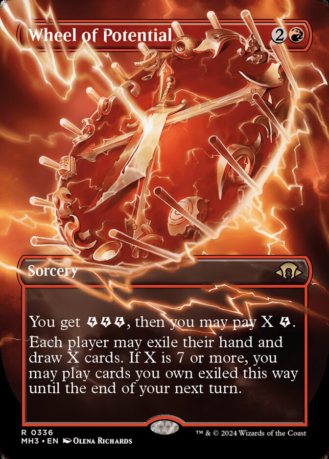 This Is An Image Of The Magic The Gathering Card Wheel of Potential From The Set Modern Horizons 3 - Designed By Artist Drew Baker