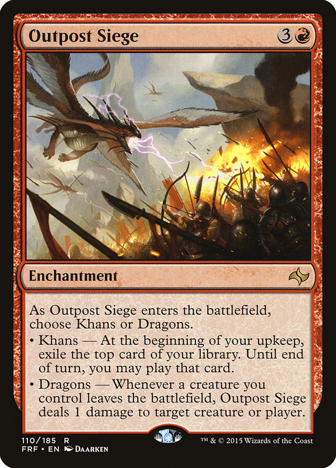 This Is An Image Of The Magic The Gathering Card Outpost Siege From The Set Commander Legends: Battle for Baldur's Gate - Designed By Artist Daarken