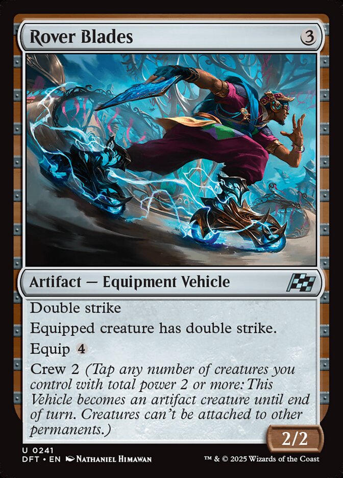 This Is An Image Of The Magic The Gathering Card Rover Blades From The Set Aetherdrift - Designed By Artist Nathaniel Himawan