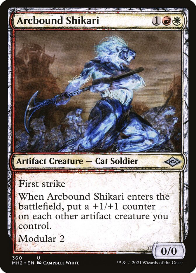 This Is An Image Of The Magic The Gathering Card Arcbound Shikari From The Set Modern Horizons 2 - Designed By Artist Campbell White