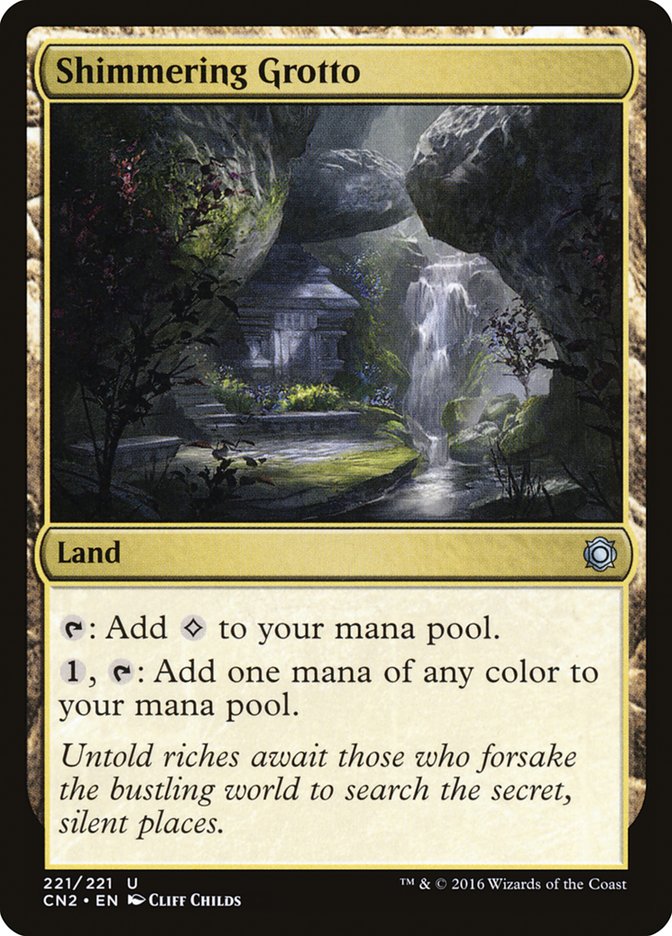 This Is An Image Of The Magic The Gathering Card Shimmering Grotto From The Set Iconic Masters - Designed By Artist Cliff Childs
