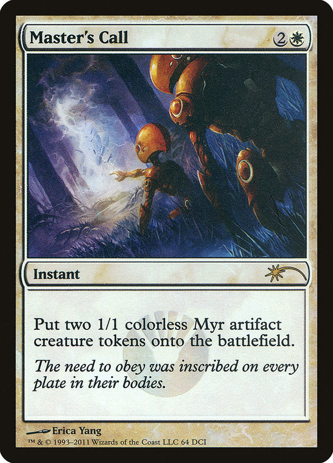 This Is An Image Of The Magic The Gathering Card Master's Call From The Set Mirrodin Besieged - Designed By Artist David Rapoza