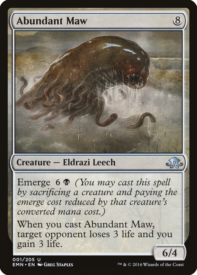 This Is An Image Of The Magic The Gathering Card Abundant Maw From The Set Innistrad Remastered - Designed By Artist Greg Staples