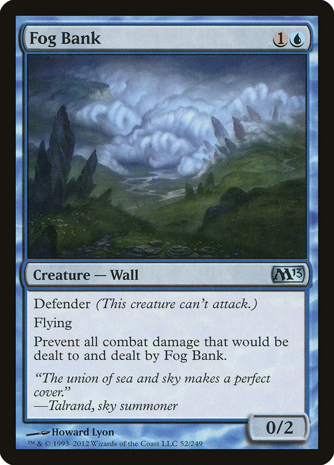This Is An Image Of The Magic The Gathering Card Fog Bank From The Set Foundations - Designed By Artist Howard Lyon