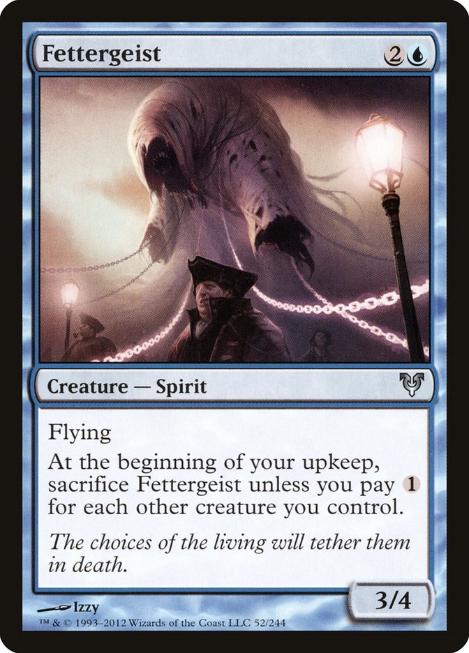 This Is An Image Of The Magic The Gathering Card Fettergeist From The Set Avacyn Restored - Designed By Artist Izzy