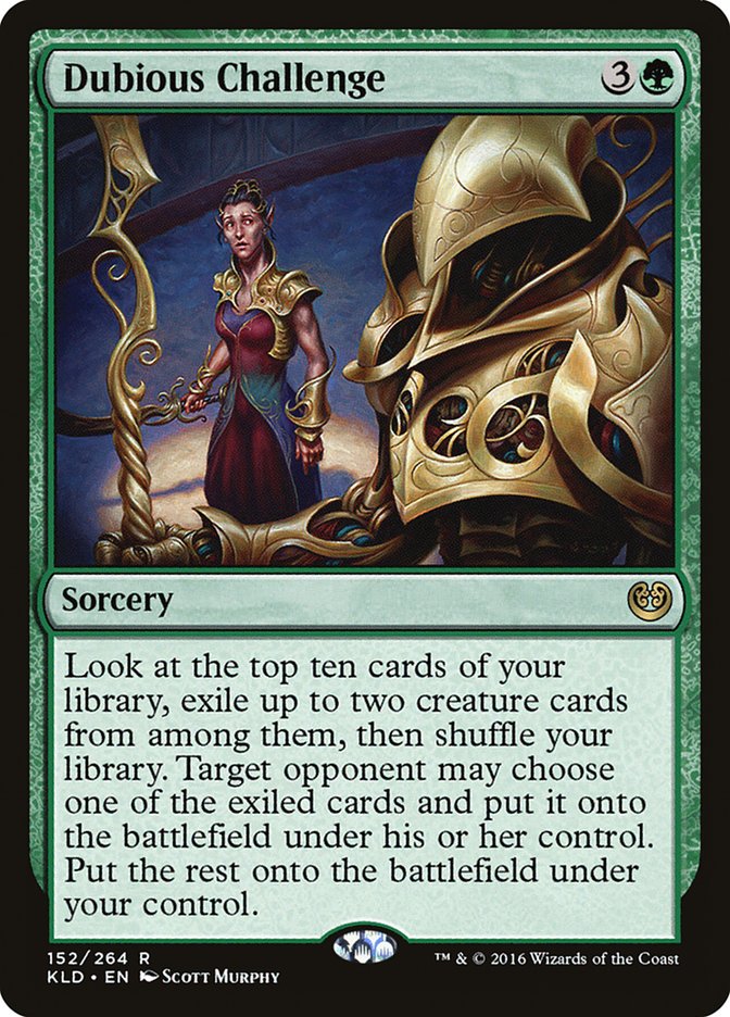 This Is An Image Of The Magic The Gathering Card Dubious Challenge From The Set Kaladesh - Designed By Artist Scott Murphy