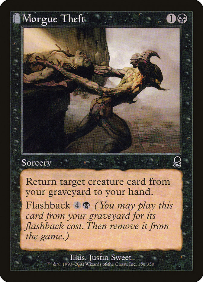 This Is An Image Of The Magic The Gathering Card Morgue Theft From The Set Odyssey - Designed By Artist Justin Sweet