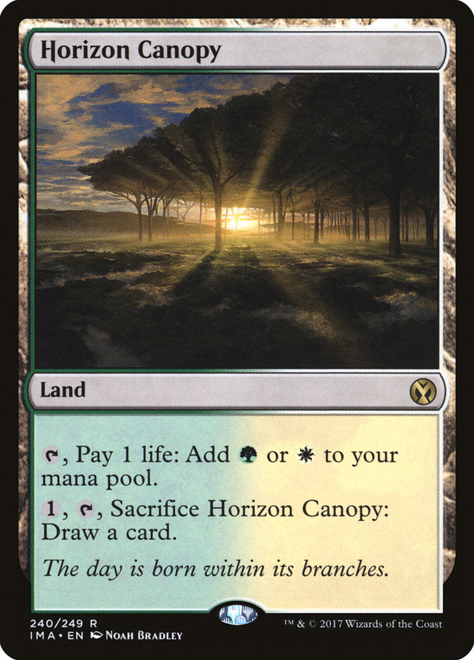 This Is An Image Of The Magic The Gathering Card Horizon Canopy From The Set Iconic Masters - Designed By Artist Noah Bradley
