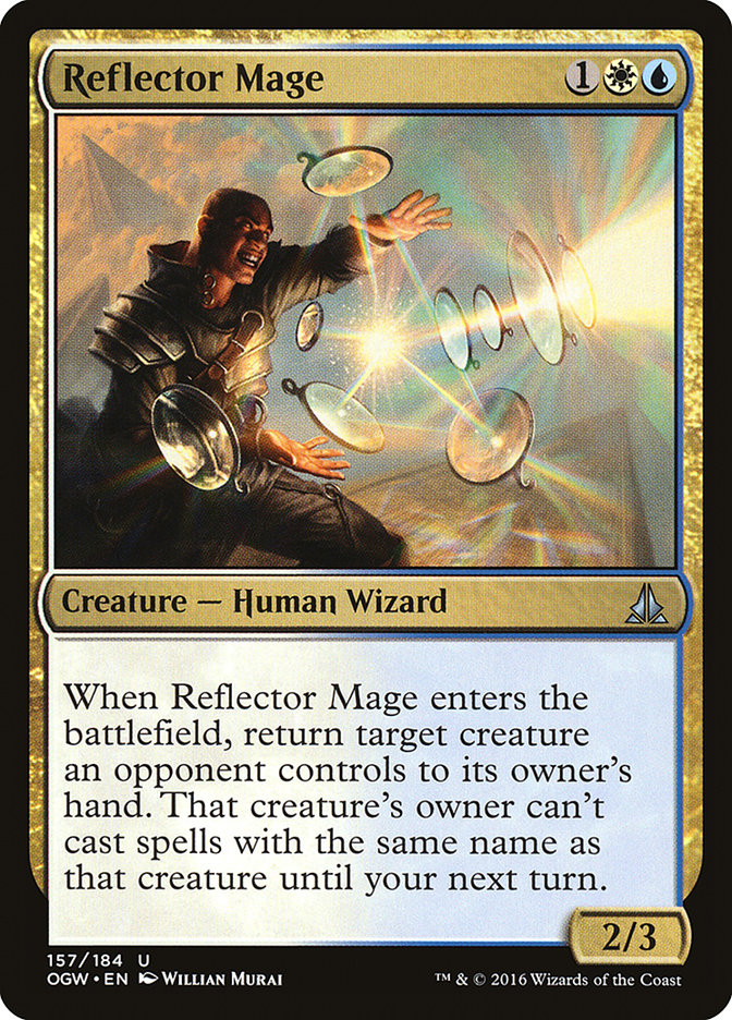 This Is An Image Of The Magic The Gathering Card Reflector Mage From The Set Oath of the Gatewatch - Designed By Artist Willian Murai