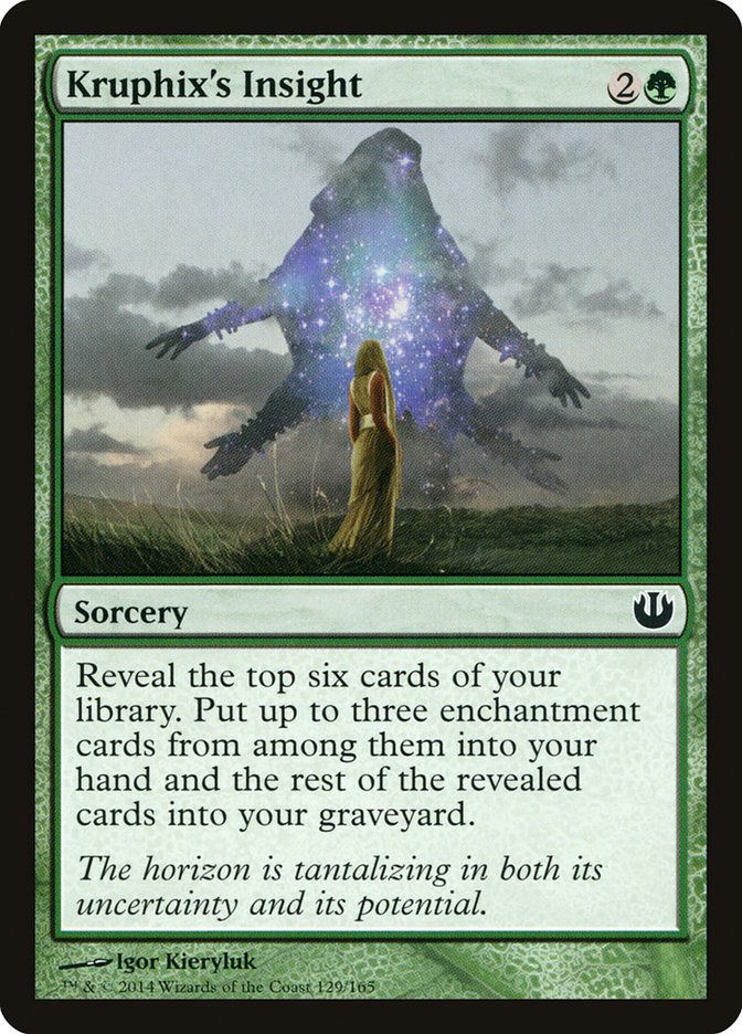 This Is An Image Of The Magic The Gathering Card Kruphix's Insight From The Set Commander 2018 - Designed By Artist Igor Kieryluk