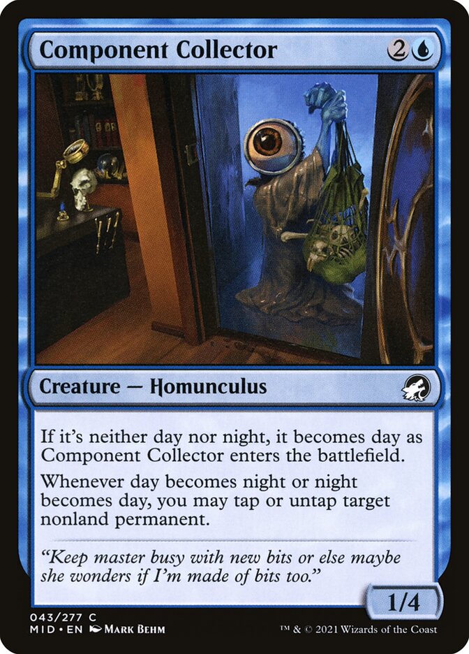 This Is An Image Of The Magic The Gathering Card Component Collector From The Set Innistrad: Midnight Hunt - Designed By Artist Mark Behm