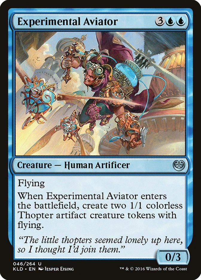 This Is An Image Of The Magic The Gathering Card Experimental Aviator From The Set Kaladesh - Designed By Artist Jesper Ejsing