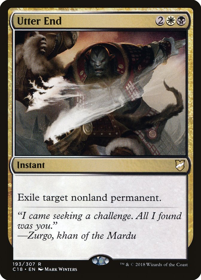 This Is An Image Of The Magic The Gathering Card Utter End From The Set Duskmourn: House of Horror Commander - Designed By Artist Nicholas Gregory