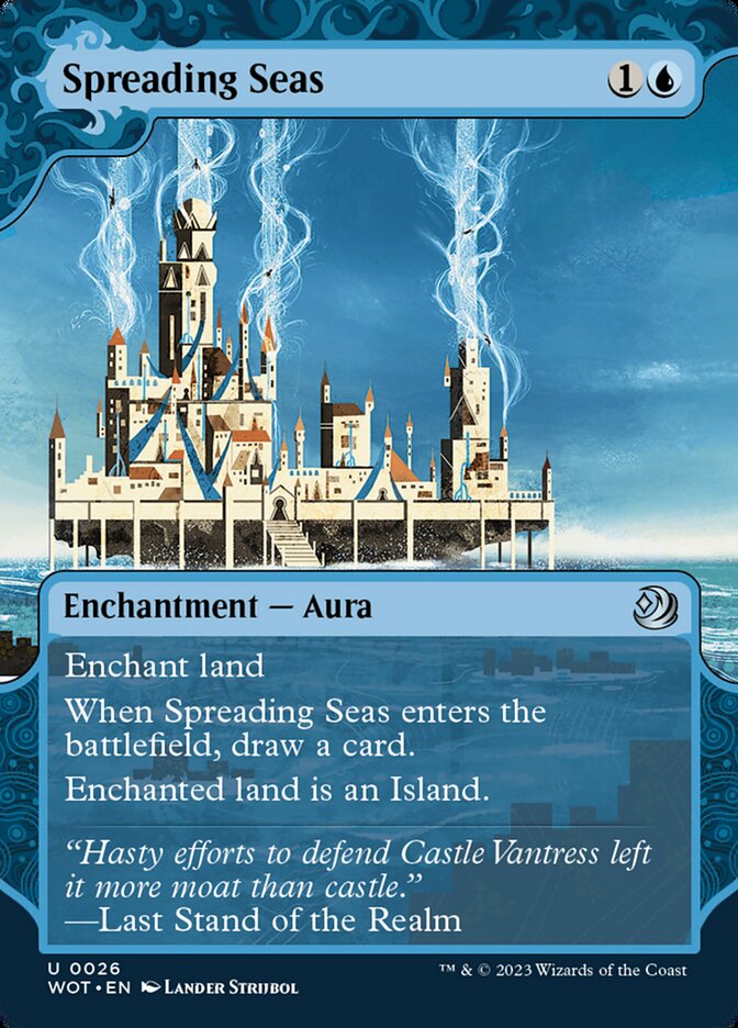 This Is An Image Of The Magic The Gathering Card Spreading Seas From The Set Zendikar - Designed By Artist Jung Park