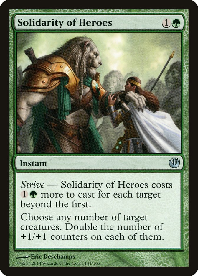 This Is An Image Of The Magic The Gathering Card Solidarity of Heroes From The Set Commander Anthology Volume II - Designed By Artist Eric Deschamps