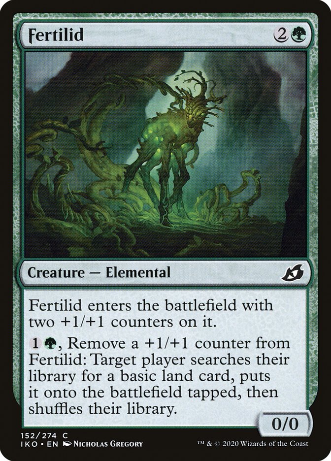 This Is An Image Of The Magic The Gathering Card Fertilid From The Set March of the Machine Commander - Designed By Artist Wayne Reynolds
