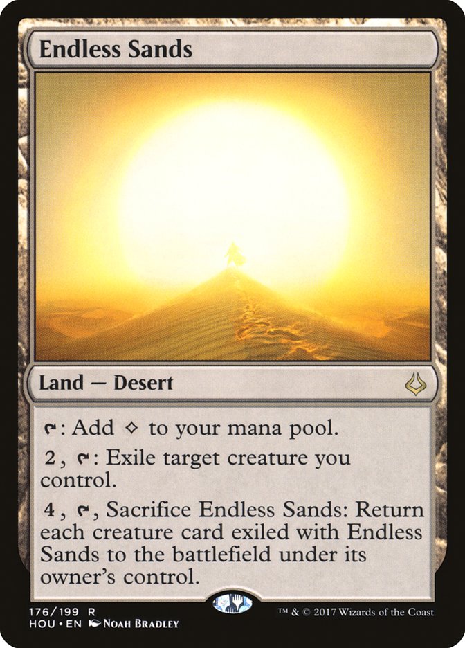 This Is An Image Of The Magic The Gathering Card Endless Sands From The Set Commander 2020 - Designed By Artist Noah Bradley