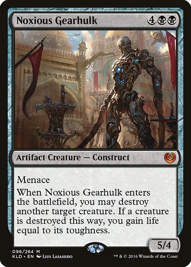 This Is An Image Of The Magic The Gathering Card Noxious Gearhulk From The Set Tarkir: Dragonstorm Commander - Designed By Artist Lius Lasahido