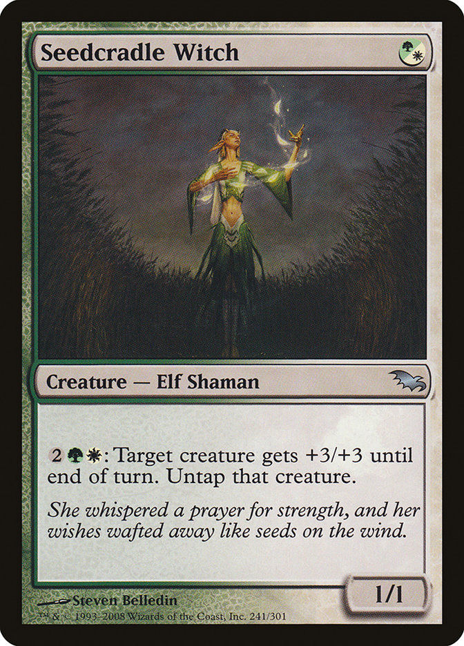 This Is An Image Of The Magic The Gathering Card Seedcradle Witch From The Set Shadowmoor - Designed By Artist Steven Belledin